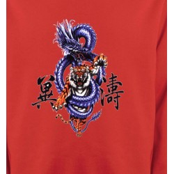 Sweatshirts Tribal Métal Celtique Dragon bleu chinois (W2)
