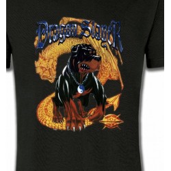 T-Shirts Rottweiler Rottweiler et Dragon (H)
