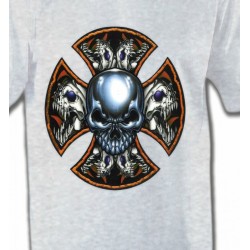 T-Shirts Tribal Métal Celtique Crânes en croix