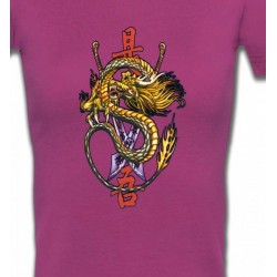 T-Shirts Tribal Métal Celtique Dragon chinois et épée