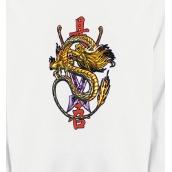 Sweatshirts Tribal Métal Celtique Dragon chinois et épée