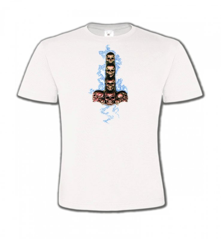 T-Shirts Col Rond Enfants Tribal Métal Celtique Têtes de mort électriques