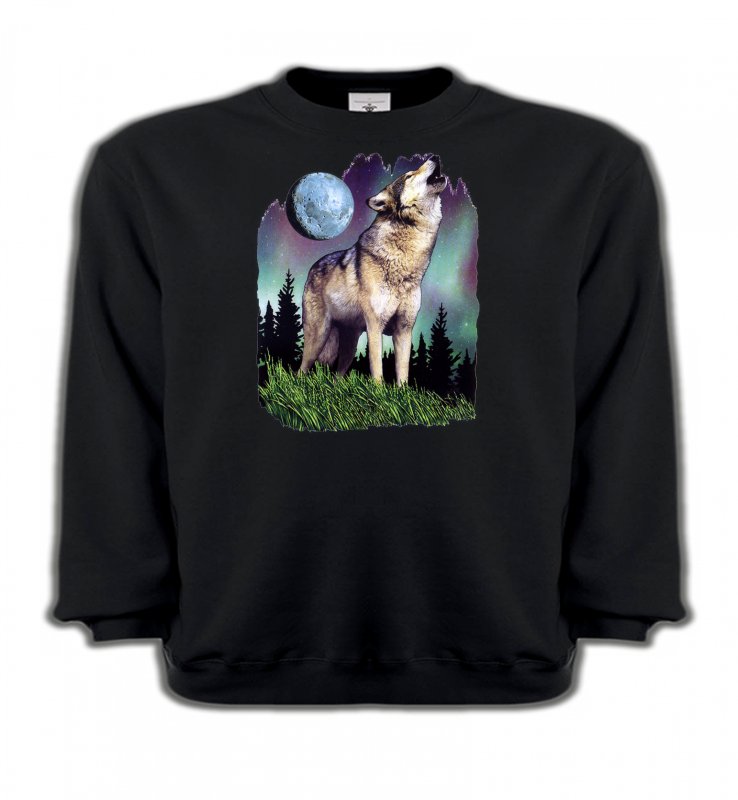 Sweatshirts Enfants Loups Loup  sous la lune  (B)