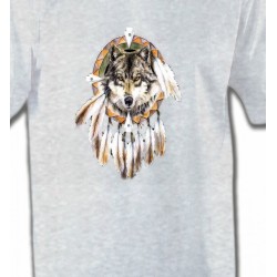T-Shirts Indien et Amérindiens Loup indien (S)