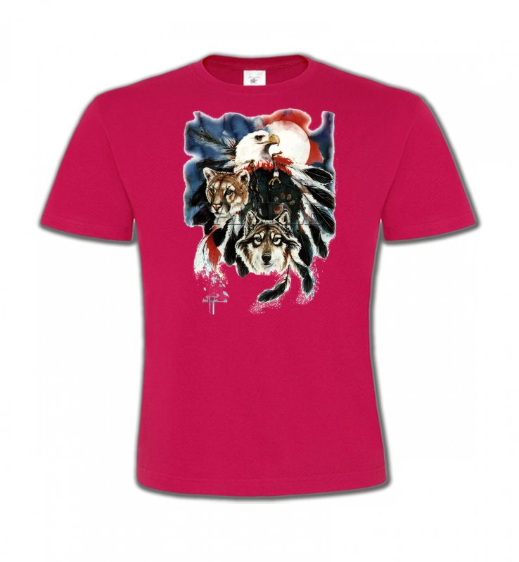 T-Shirts Col Rond Enfants Loups Loup Puma Aigle (R)