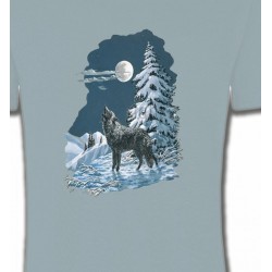 T-Shirts Animaux de la nature Loup dans la neige (T)