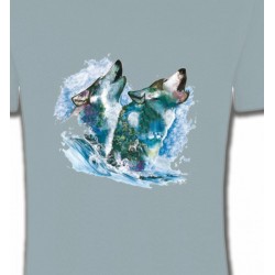 T-Shirts T-Shirts Col Rond Enfants Loups dans la neige (G)