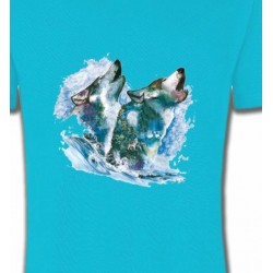 T-Shirts Loups Loups dans la neige (G)