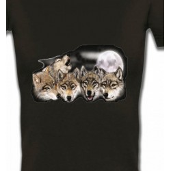 T-Shirts Loups Têtes de loups en groupe (K)