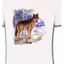 T-Shirts Animaux de la nature Loup en hiver (U)