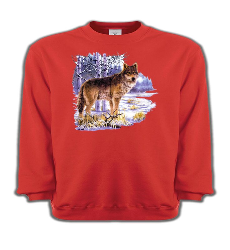 Sweatshirts Enfants Loups Loup en hiver (U)