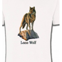 T-Shirts Animaux de la nature Loup aux aguets (M)