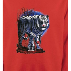 Sweatshirts Animaux de la nature Tigres Blancs La nuit (M)