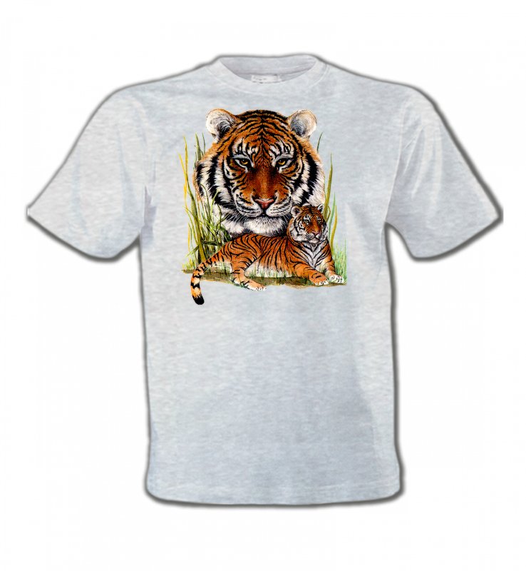 T-Shirts Col Rond Enfants Safari Tigres (F)
