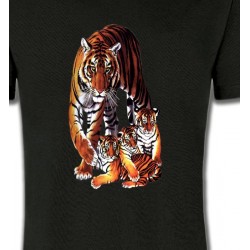 T-Shirts Safari Maman tigre et ses 3 petits