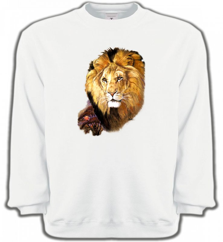Sweatshirts Unisexe Safari Tête de Lion