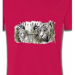 T-Shirts T-Shirts Col Rond Enfants Tigres blancs (D)