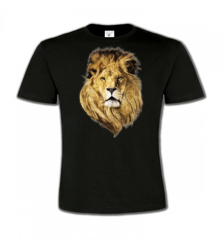 T-Shirts Col Rond Enfants Safari Tête de lion (X2)