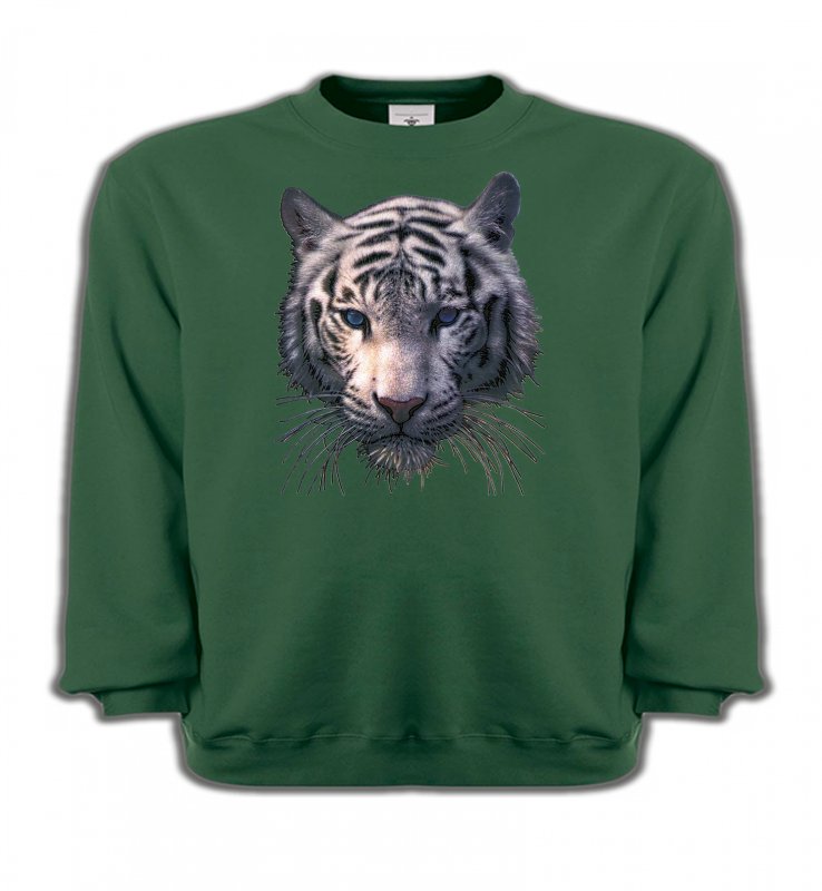 Sweatshirts Enfants Safari Tête de tigre blanc (X)