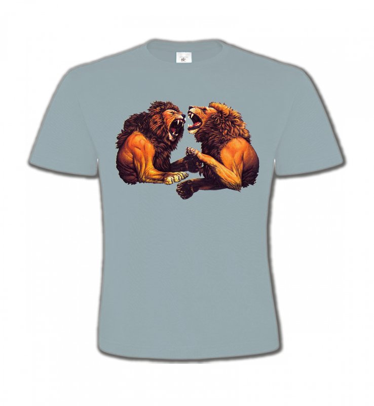 T-Shirts Col Rond Enfants Safari Lions féroces (C)