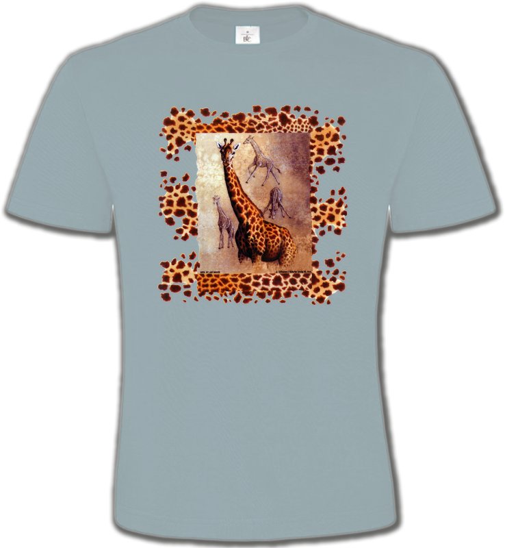 T-Shirts Col Rond Unisexe Safari Girafes