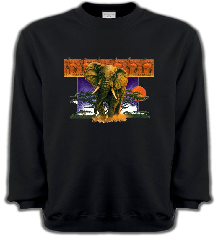 Sweatshirts Unisexe Safari Éléphant