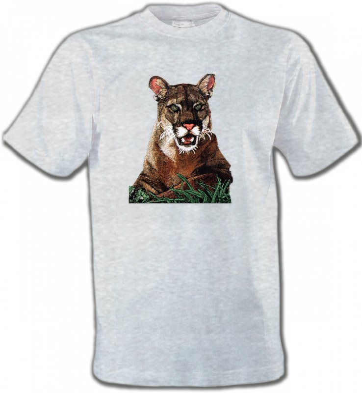 T-Shirts Col Rond Unisexe Safari Cougar