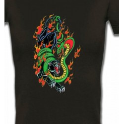 T-Shirts Safari Tigre noir et Cobra