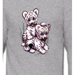 Sweatshirts Animaux de la nature Deux bébés tigres blancs