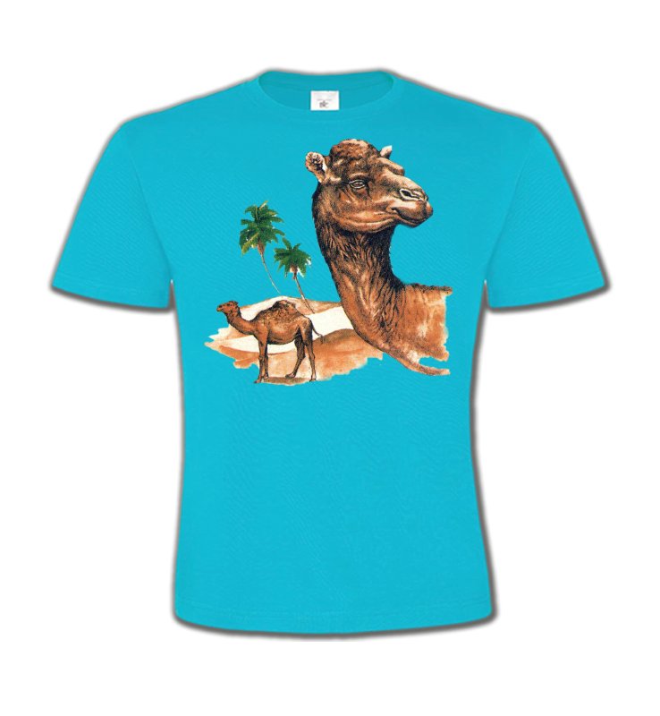 T-Shirts Col Rond Enfants Safari Dromadaire