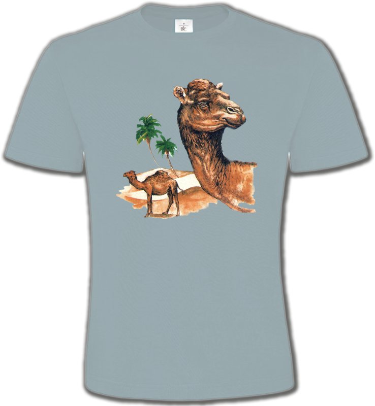 T-Shirts Col Rond Unisexe Safari Dromadaire