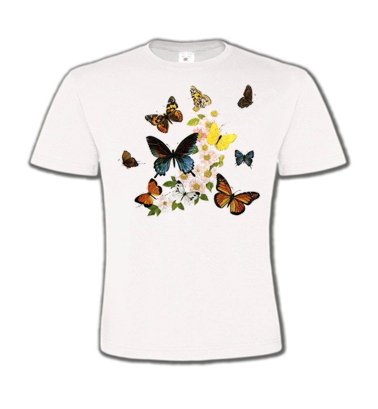 T-Shirts Col Rond Enfants Papillons Papillons - 4
