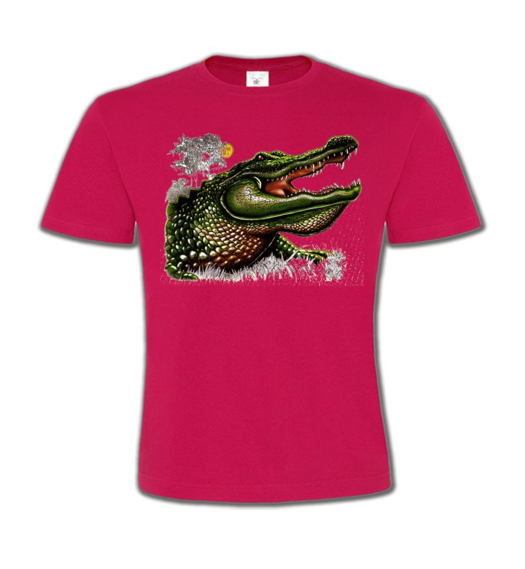 T-Shirts Col Rond Enfants Reptiles Crocodile (C)