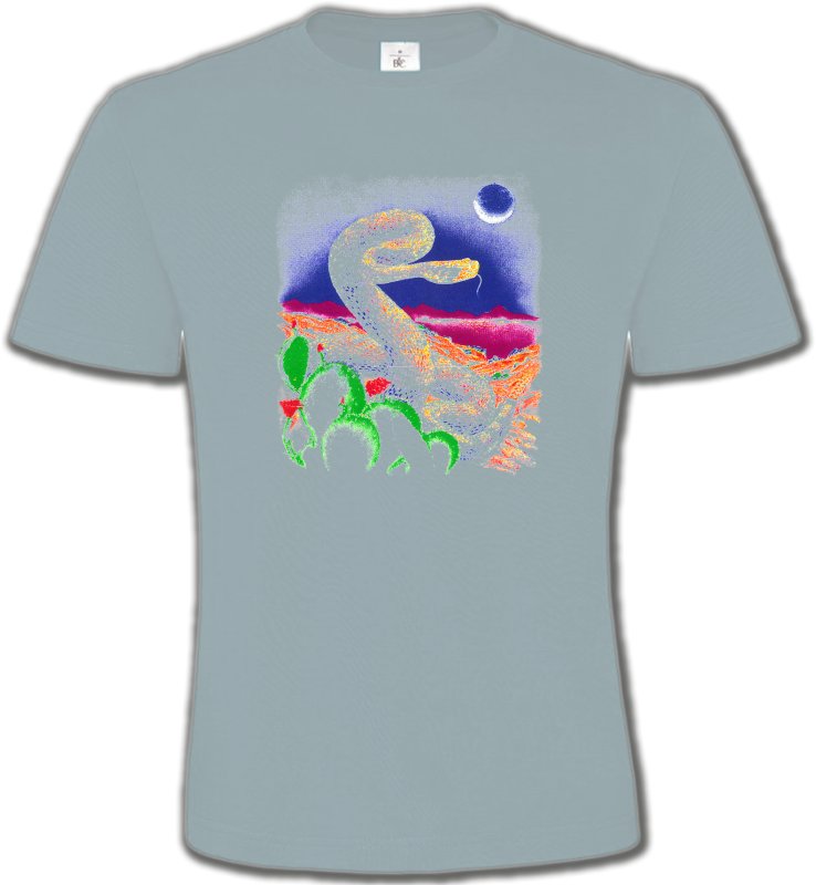 T-Shirts Col Rond Unisexe Reptiles Serpent sauvage