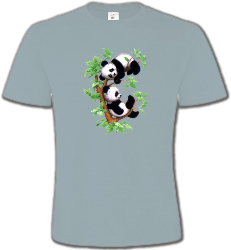 T-Shirts Col Rond Unisexe Enfants Bébé Pandas (B)