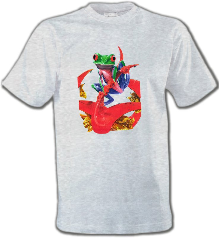 T-Shirts Col Rond Unisexe Grenouille Grenouille (A2)
