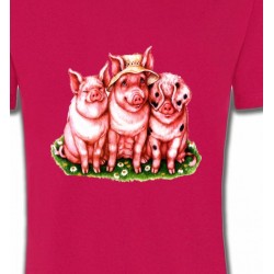 T-Shirts T-Shirts Col Rond Enfants 3 cochons (B)