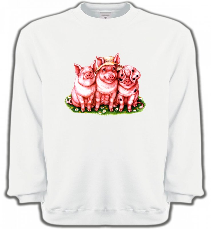 Sweatshirts Unisexe Cochon 3 cochons (B)
