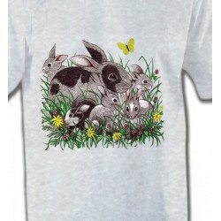 T-Shirts Animaux de la nature Lapin et ses petits