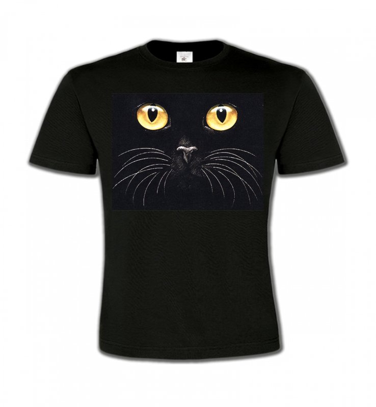 T-Shirts Col Rond Enfants Races de chats Chat noir (H1)