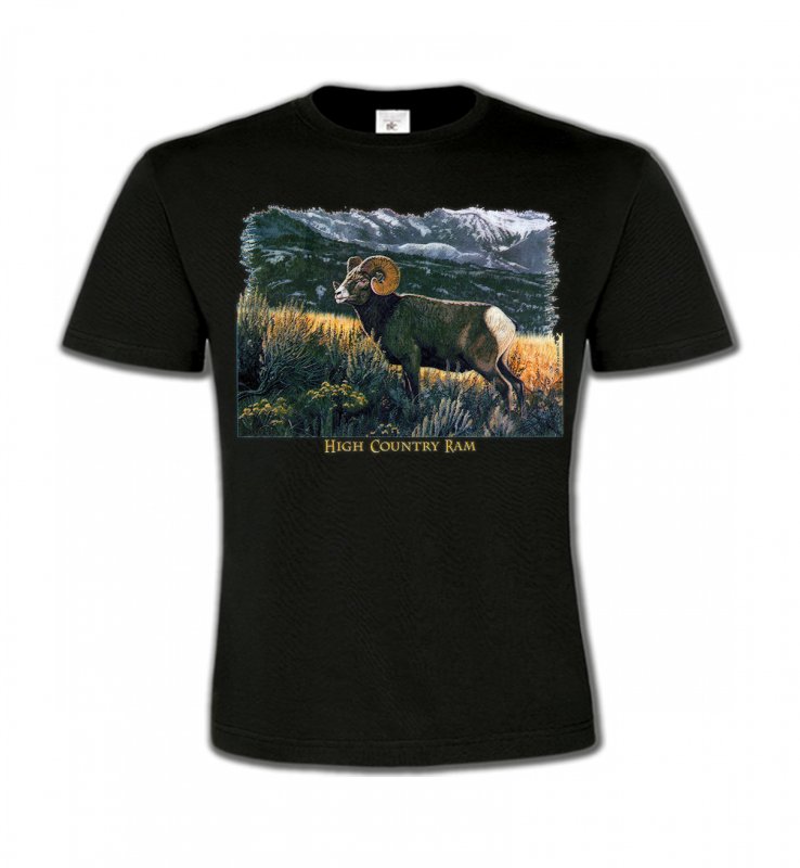 T-Shirts Col Rond Enfants Bélier Bélier sauvage (mouflon)