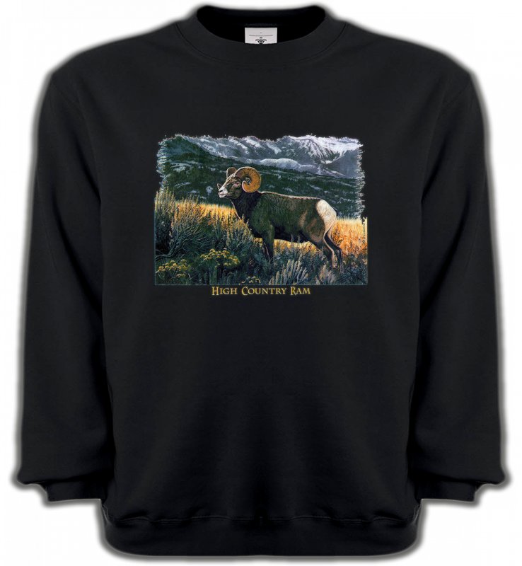 Sweatshirts Unisexe Bélier Bélier sauvage (mouflon)
