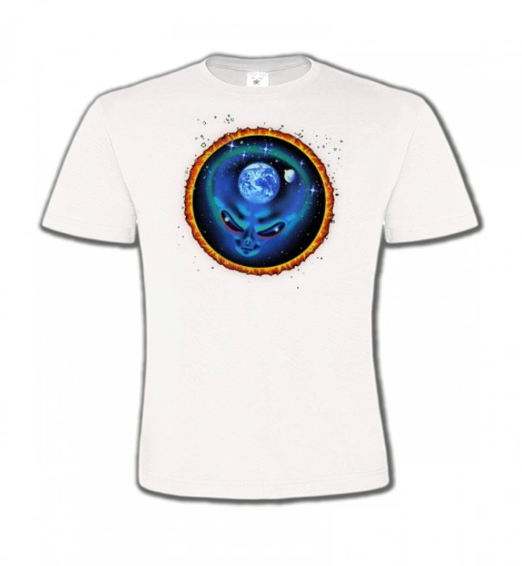 T-Shirts Col Rond Enfants Planètes et Aliens Alien et Planete