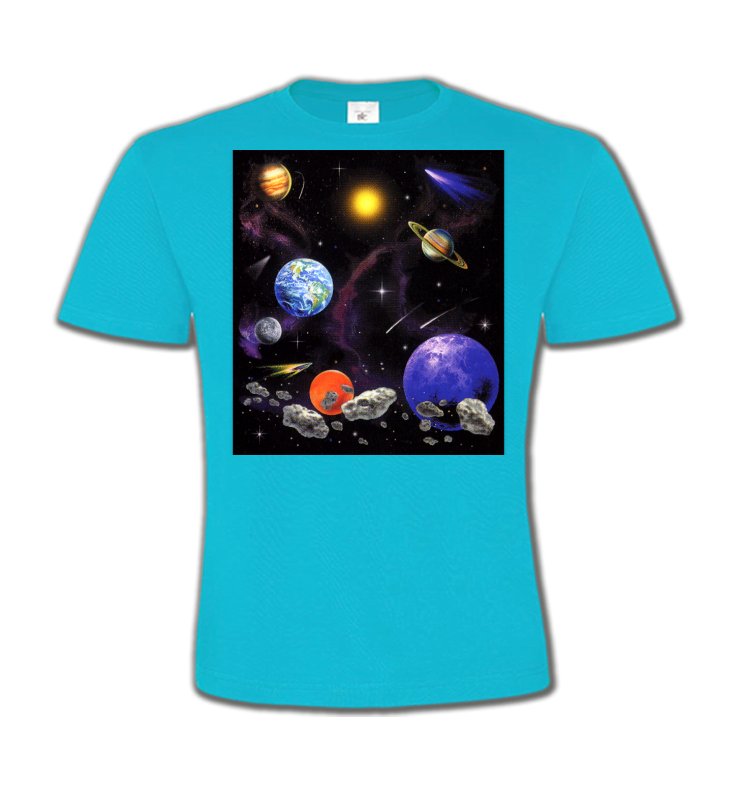 T-Shirts Col Rond Enfants Planètes et Aliens Planètes