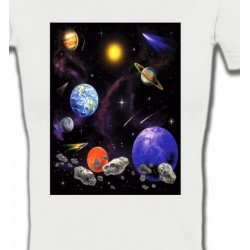 T-Shirts T-Shirts Col V Femmes Planètes