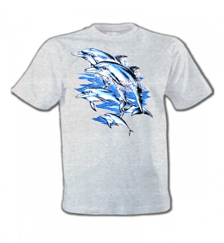 T-Shirts Col Rond Enfants Aquatique Saut de dauphins