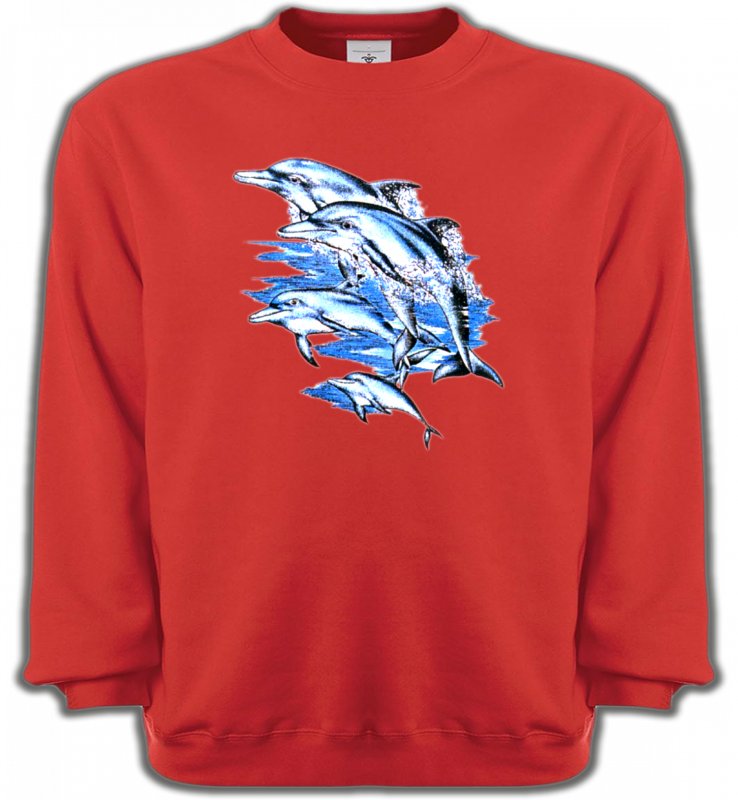 Sweatshirts Unisexe Aquatique Saut de dauphins