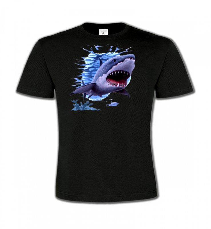 T-Shirts Col Rond Enfants Aquatique Requin