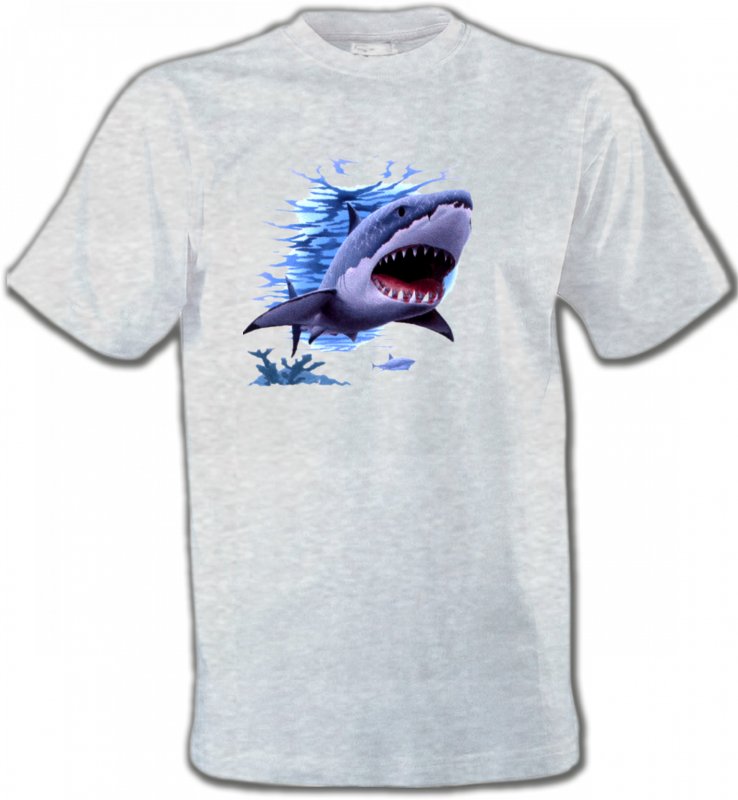 T-Shirts Col Rond Unisexe Aquatique Requin