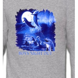 Sweatshirts Aquatique Dauphins au clair de lune